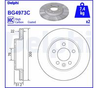 2 x DELPHI BG4973C Disco freno per MAN,VW