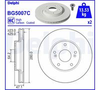 DELPHI BG5007C Disco freno