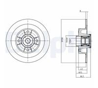 2 x DELPHI BG9028RS Disco freno per RENAULT