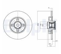 2 x DELPHI BG9053RSC Disco freno per CITROËN,DS,DS (CAPSA),PEUGEOT