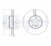 2 x DELPHI BG9061 Disco freno per BMW