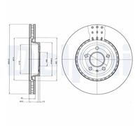 2 x DELPHI BG9110C Disco freno per AUDI,PORSCHE