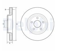 2 x DELPHI BG9121C Disco freno per JEEP