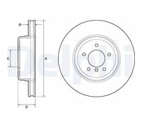 2 x DELPHI BG9163C Disco freno per BMW