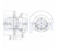2 x DELPHI BG9722 Disco freno per IVECO