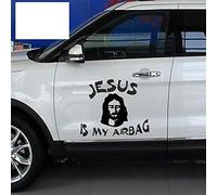 2 x devoti cristiani hanno sempre creduto che l'onnipotente Jesu My Airbag adesivo per auto d'epoca per