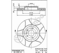 2 x Disco freno Assale anteriore per ALFA ROMEO FIAT LANCIA OPEL VAUXHALL 147 15