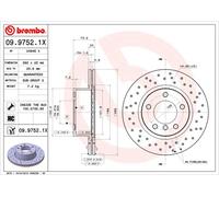 2 x Disco freno Assale anteriore per BMW BMW (BRILLIANCE) 1 3 3 SERIES 5