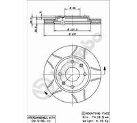 2 x Disco freno Assale anteriore per CITROËN PEUGEOT 106 Van 205 206 206+ 309 AX