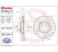 2 x Disco freno Assale anteriore per CITROËN PEUGEOT PEUGEOT (DF-PSA) 407 407 SW