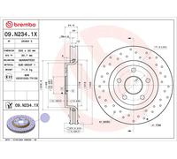 2 x Disco freno Assale anteriore per DODGE JEEP DURANGO GRAND CHEROKEE