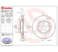 2 x Disco freno Assale anteriore per EMGRAND ENGLON GLEAGLE LEXUS TOYOTA TOYOTA