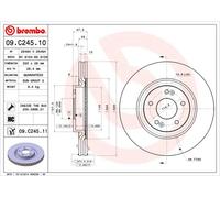 2 x Disco freno Assale anteriore per HYUNDAI HYUNDAI (BEIJING) KIA KIA (DYK) CAD