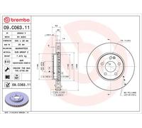 2 x Disco freno Assale anteriore per MERCEDES-BENZ MARCO POLO VITO