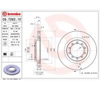 Brembo Coppia Dischi Freno 09.7262.10 Anteriore per Renault Trucks Mascott