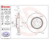 2 x Disco freno Assale anteriore per VOLVO S60 S80 V70 XC70