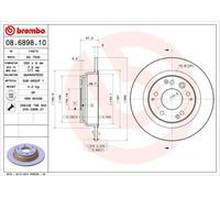 2 x Disco freno Assale posteriore per ACURA HONDA ELYSION LEGEND ODYSSEY RL SHUT
