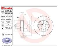2 x Disco freno Assale posteriore per ALFA ROMEO FIAT LANCIA 147 156 164 CROMA D