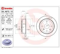 2 x Disco freno Assale posteriore per BAOJUN (SGMW) BUICK (SGM) CHEVROLET CHEVRO
