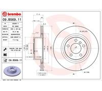 2 x Disco freno Assale posteriore per BMW TOYOTA PRIUS X3 X4