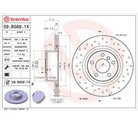 2 x Disco freno Assale posteriore per BMW TOYOTA PRIUS X3 X4