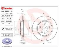2 x Disco freno Assale posteriore per BUICK (SGM) CADILLAC (SGM) CHEVROLET CHEVR