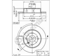 2 x Disco freno Assale posteriore per CHEVROLET OPEL VAUXHALL ASTRA ASTRA G CLAS