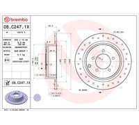 BREMBO 08.C247.1X Disco freno