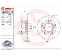 2 x Disco freno Assale posteriore per FORD TRANSIT TRANSIT TOURNEO