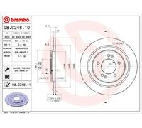 2 x Disco freno Assale posteriore per HYUNDAI i40