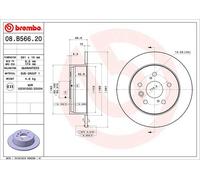 2 x Disco freno Assale posteriore per LEXUS TOYOTA AURION AVALON CAMRY ES
