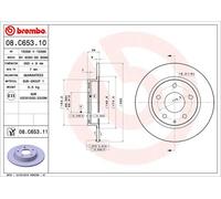 2 x Disco freno Assale posteriore per MAZDA MAZDA (CHANGAN) 3 3 AXELA CX-3 CX-30