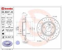 2 x Disco freno Assale posteriore per MERCEDES-BENZ CLA CLASSE A CLASSE B