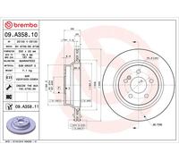 2 x Disco freno Assale posteriore per MERCEDES-BENZ MERCEDES-BENZ (BBDC) CLASSE