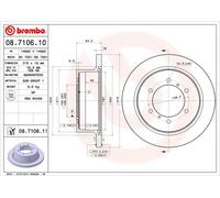 2 x Disco freno Assale posteriore per MITSUBISHI MITSUBISHI (BJC) DELICA / SPACE