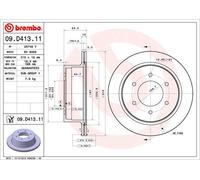 2 x Disco freno Assale posteriore per MITSUBISHI MITSUBISHI (GAC) PAJERO SPORT