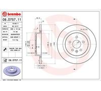 2 x Disco freno Assale posteriore per OPEL VAUXHALL ASTRA