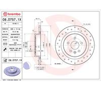 2 x Disco freno Assale posteriore per OPEL VAUXHALL ASTRA
