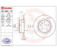 2 x Disco freno Assale posteriore per OPEL VAUXHALL OMEGA