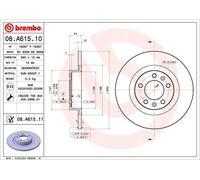2 x Disco freno Assale posteriore per PEUGEOT PEUGEOT (DF-PSA) 508 508 SW