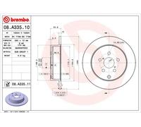 2 x Disco freno Assale posteriore per TOYOTA AVENSIS