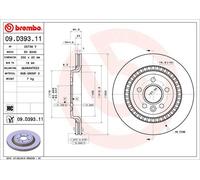 2 x Disco freno Assale posteriore per VOLVO VOLVO ASIA S60 S60L S80 V60 V70 XC70