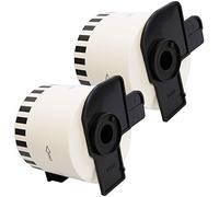 2 x DK22205 62mm x 30.48m Etichette continuo compatibile per Brother P-Touch QL-500 QL-500A QL-550 QL-560 QL-570 QL-700 QL-710W QL-720NW QL-800 QL-810W QL-820NWB QL-1050 QL-1060N QL-1100 QL-1110NWB