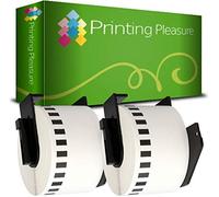 2 x DK22223 Etichette adesive continuo compatibile per Brother P-Touch QL-500 QL-500BW QL-550 QL-570 QL-700 QL-720NW QL-800 QL-810W QL-820NWB QL-1050 QL-1100 QL-1110NWB | 50mm x 30.48m | Bianco