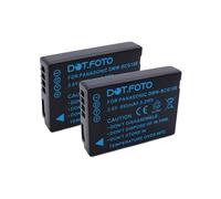 2 x Dot.Foto DMW-BCG10, DMW-BCG10E Premium 3.6v / 895mAh Batteria Ricaricabile per Panasonic Lumix DMC-TZ6 TZ7 TZ8 TZ9 TZ10 TZ20 TZ30 TZ35 TZ65
