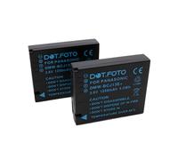 2 x Dot.Foto DMW-BCJ13, DMW-BCJ13E Premium 3.6v / 1250mAh Batteria Ricaricabile per Panasonic Lumix DMC-LX5, DMC-LX7