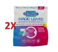 2 X Dr.beckmann Magic Leaves Detersivo Capi Colorati 20 Fogli