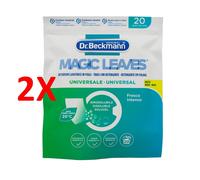 2 X Dr.beckmann Magic Leaves Detersivo Universale 20 Fogli