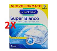 2 X Dr.beckmann Super Bianco Senza Cloro 5 Sacchetti