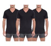 2 (X) È 3 Pacco, Uomo Essential Scollo A V Canottiera, Manica Corta - Nero O W